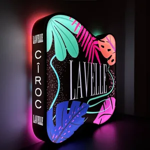Enseigne lumineuse LED 3D personnalisée GFace, étanche, avec projection murale, forme personnalisée, affichage rétroéclairé, décoration de vitrine, signalétique directionnelle - Product Image 3