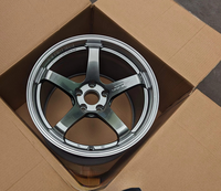 Jantes forgées Gunmetal à 5 branches 18 19 20 21 22 pouces 5x114.3 5x120 à déport profond pour voitures sportives Tesla BMW Porsche Toyota Lexus