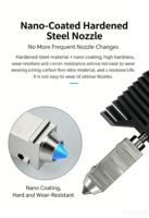 Kit d'assemblage Hotend pour Snapmaker U1, buse en acier trempé, extrudeur entièrement métallique, extrémité chaude 0.2/0.4/0.6/0.8mm, pièces d'imprimante 3D