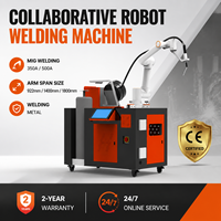 Robot de Soldadura Colaborativo de 1400 mm, Robot de Soldadura MIG sin Programación, 350A 500A, Certificado CE para Soldadura de Metales