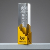 Trophée en métal personnalisé or, argent, bronze, cristal, gravé au laser, marque HDW, durable, pour cadeaux d'affaires