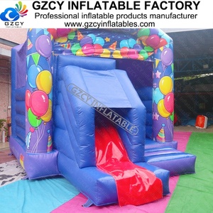 Château gonflable commercial avec toboggan, en PVC, sur le thème des anniversaires, pour fêtes - Product Image 4