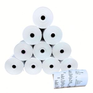 Rouleaux de papier thermique personnalisés 57mm/80mm pour imprimantes/caisses enregistreuses – Fourniture directe usine d'étiquettes d'emballage - Product Image 1