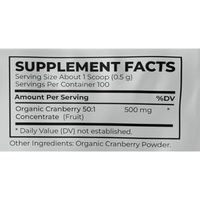 Poudre d'extrait concentré de canneberge végétalienne en gros, marque privée OEM, 50:1, antioxydant et supplément pour la santé des voies urinaires
