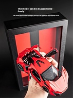 Boîte d'ombre cadre en bois modèle de voiture en alliage de métal tenture murale ornement affichage cadre étui décoratif peinture cadeau pour les collectionneurs