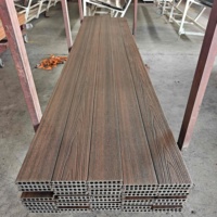 Plancher en WPC de haute qualité, co-extrudé, antidérapant, imperméable, résistant aux UV, couleur teck, pour extérieur, cour, jardin, parc