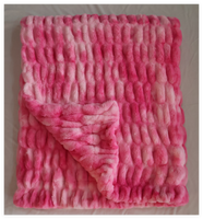 Couverture décorative en fausse fourrure de lapin double couche, confortable et luxueuse, en polyester tricoté, la couverture n°1 au monde
