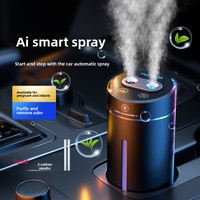Purificateur d'air de voiture portable en alliage, alimenté par USB, avec éclairage d'ambiance, diffuseur intelligent de parfum et d'aromathérapie pour grille d'aération