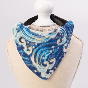 Bufanda ajustada con estampado de lino Triángulo creativo Venta al por mayor Pañuelos para perros y gatos Baberos Collar para mascotas con logotipo - Product Image 3