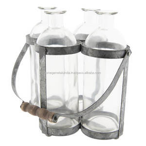 Vente chaude 4 bouteilles casier à vin de table porte-vin en métal et fer Durable pour Bar/hôtels whisky et bière stockage Barware - Product Image 2