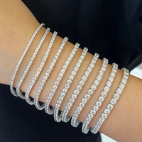 Bracelet tennis personnalisé en diamants de laboratoire ronds de 1 à 5 carats pour femmes, certifié IGI, bijoux de mode, bracelets et joncs