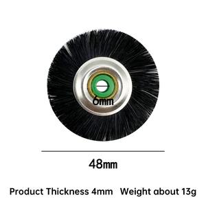 Brosse à roue à poils noirs de 48 mm/80 mm avec tissu à l'intérieur pour outils rotatifs dentaires et bijoux, disque de polissage à poils - Product Image 5