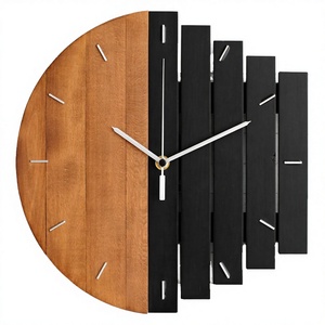 Wholesale Modern Creative Shinola Wooden Quartz Analog Needle Display Single Face Cartoon Pattern <b>Wall</b> <b>Clock</b> Radio Feature 30cm - Product Image 3