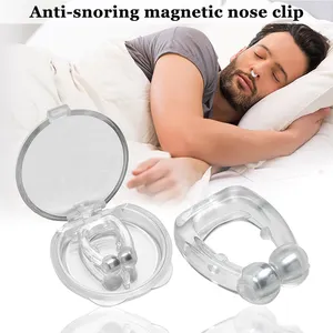 Dispositif Anti-ronflement en Silicone, pince-nez magnétique, Kit d'arrêt du ronflement, apnée du sommeil, pince-nez Anti-ronflement, meilleures ventes