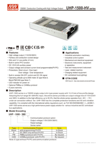 <span class=keywords><strong>Alimentation</strong></span> à découpage Mean Well UHP-1500-HV UHP-1500-115/230 115V230V380V DC Sortie haute tension 1500W sans ventilateur Nouveau et original - Product Image 5