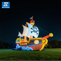 Publicité Gonflable Halloween Décoration Océan Bandits Bateau Pirate Bateau Pirate Chapeau Décoration Prop