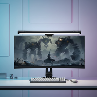Lampe de bureau intelligente moderne et simple avec écran LED en aluminium USB-C flexible, commande tactile, facile à clipser, pour l'étude et le travail.