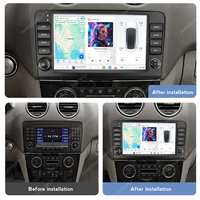 DUDUAUTO - Autoestéreo con Pantalla Táctil Android, Navegación GPS, Compatible con DSP y Subwoofer para Benz Clase M W164, Clase GL X164, ML GL