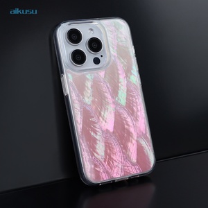 Coque en résine époxy perlée rose anti-jaunissement TPU PC pour Iphne 16 15 Pro Max, protection contre les chutes de 1,5 m, coques TPU transparentes - Product Image 5