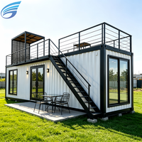 Maison conteneur de luxe moderne de 20 et 40 pieds, personnalisable en couleur, avec options de chambre et de salle de bain et intérieur flexible
