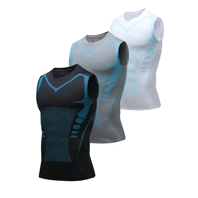 Zomer Atletische Tank Top Custom Sportkleding Gym Vest Compressie Tank Top Voor Mannen