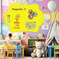 Tableau blanc interactif UCI Flexible Unifelt Art Déco, autocollant mural magnétique imperméable pour les activités des enfants et la maison