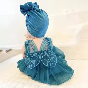 2024, Лидер продаж, вечернее платье миди для маленьких девочек, элегантное платье с 3D бабочкой, Повседневное платье разных цветов