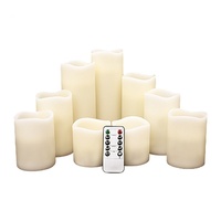 Ensemble de bougies LED Light Symphony, 9 pièces, piliers sans flamme télécommandés pour une organisation d'ambiance complète de la pièce, bougies LED en paraffine