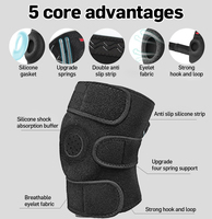 Attelle de genou élastique en néoprène de qualité médicale Aofit, soulagement de la douleur, design respirant, support articulé réglable, pour activités extérieures