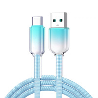 Couleur cristalline 120W câble de charge super rapide type-c 20W compatible avec le câble de charge Flash Honor