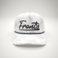 Gorra Deportiva de 5 Paneles de Diseño Premium con Bordado a Mano, Estampado Argyle, Leopardo, Frutas, Dobby, Puntos, Ajustable, Logotipo Metálico, Impermeable, Bicolor