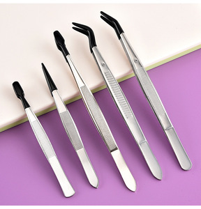 3 Days Stainless Steel Eyelash Curler for Lash Extension Bent Tip Eyebrow Tweezer <b>Makeup</b> <b>Tools</b> GZ RTS Bulk Mixed Order - Product Image 3