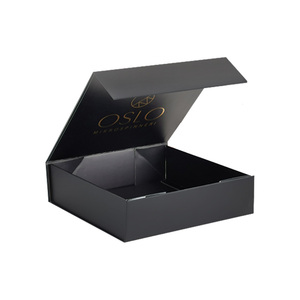 Luxury Custom logo Printing Black <b>Magnetic</b> Lid Closure Folding Gift <b>Box</b> - Product Image 3