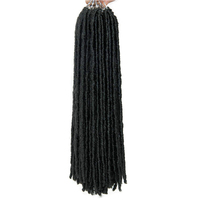 Déesse Faux Locs Crochet Tresses Droite Gypsy Locs Dreadlocks Brun Pré-Looped Extensions Haute Température Fibre Élégant