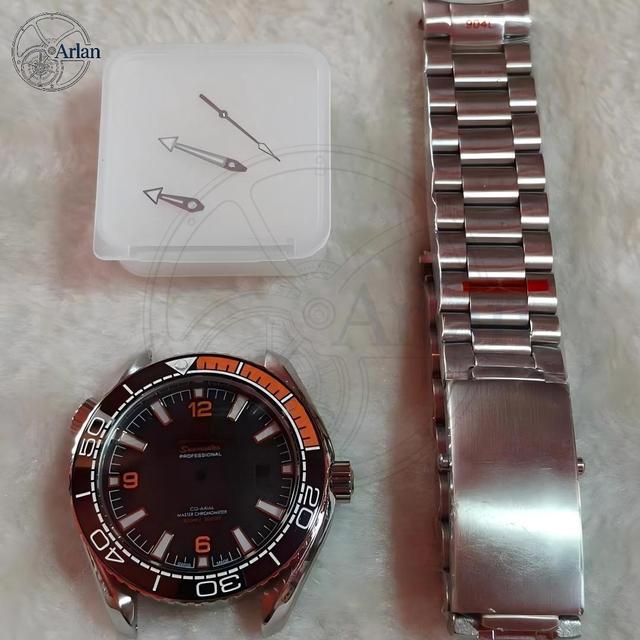 High-Grade OMG600 Stainless Steel Watch Parts Case Dial & Bezel Assembly Super Blue Luminous Sapphire Glass-Durable Shockproof