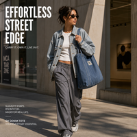Sac fourre-tout en toile denim délavé personnalisé, bleu indigo, sac à bandoulière en coton pour femme, style vintage streetwear, pour les trajets quotidiens
