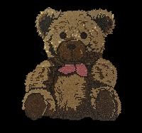 Adorables appliques en strass personnalisées motif ours mignon, feuilles de transfert thermocollant pour T-shirt, pierres Swarovski de qualité 4A, 12