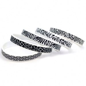 Bracelets en caoutchouc à imprimé animal, bracelets en silicone, bracelet en caoutchouc à thème animal, bracelet imperméable pour fête d'anniversaire sur le thème de la jungle - Product Image 2