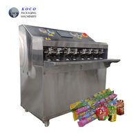 Machine de remplissage de liquides pneumatique semi-automatique KOCO à 8 buses avec moteur et PLC pour sacs de boissons, garantie 1 an