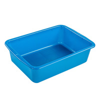 GREENSIDE Bac de rangement rectangulaire avec cadre de colonne inférieure, en plastique, pour vaisselle, bols, assiettes et congélation grise