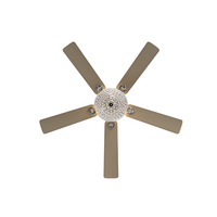 Nouveau Design Moderne De Luxe Fantaisie Lustre En Cristal Lumières Salon Silencieux Télécommande Ventilateur de Plafond