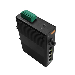 Convertidor de Medios de Fibra Óptica PoE Industrial de 4 Puertos 802.3af/at 10/100/1000Base-T con Ranura SFP, IP40, Doble Alimentación, Montaje en Riel DIN, Switch PoE - Product Image 2