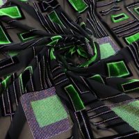 2025 nouvelle Haute Couture haute qualité pierre velours Patch broderie dentelle tissu pour robes de mariée tissé Style uni pour vêtements