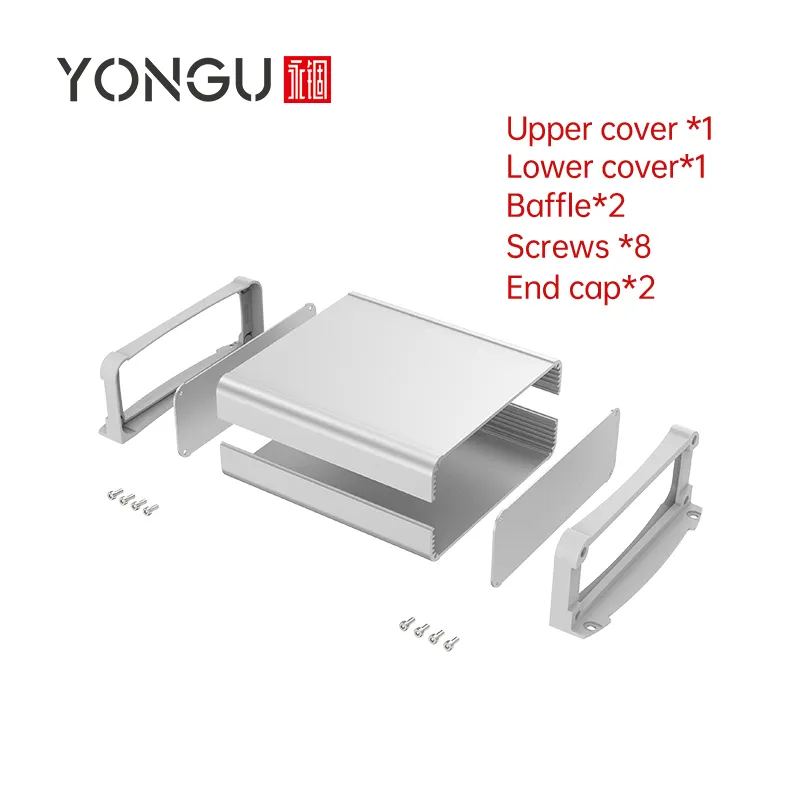 Yonggu K20 150*55Mm Weerinstrument Custom Metalen Behuizing Draagbare Batterij Pack Instrument Behuizing Elektronische Aluminium Doos