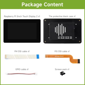 Écran tactile capacitif officiel Raspberry Pi 5 pouces 2 720*1280, écran IPS DSI 5 points pour Raspberry Pi 5/4B/3B+/3A+/3B K803 - Product Image 2