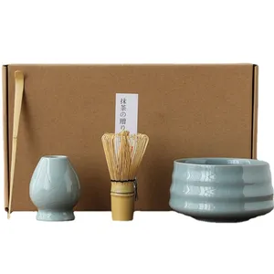 日本传统礼品盒窑碗竹制打蛋器日本Chasen抹茶礼仪工具包抹茶配件套装