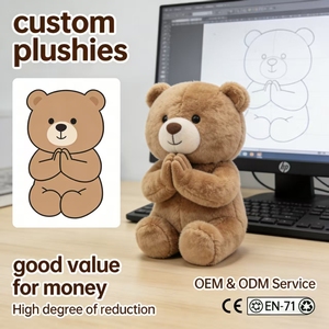 Oso de Peluche Personalizado para Deseos, Lindo Animal de Peluche, Peluches Personalizados OEM y ODM - Product Image 1