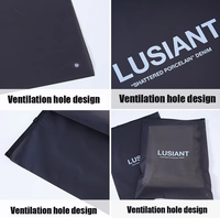 Emballage personnalisé en gros, logo imprimé, t-shirt, sac en plastique transparent à fermeture éclair, sac à fermeture éclair givré pour vêtements