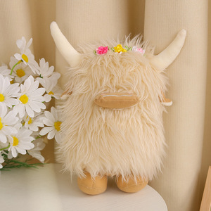 Greenmart 2024 Peluche de Vaca Highland Hecho a Medida, Nuevo Muñeco de Peluche de Vaca Tejida a Crochet Sentada, Regalo Verde con Relleno de PP - Product Image 4