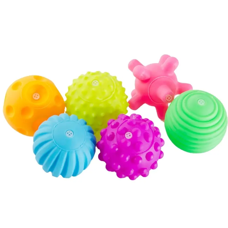 Babyspeelgoed Touch Handbal 6 Stks/set Baby Educatie Ontwikkeling Tactiele Zintuigen Massage Getextureerde Multi-Ball Kids Douche Bad Speelgoed